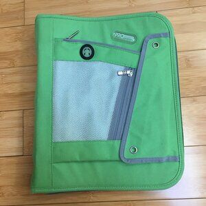 EUC Green Zipper Binder/Organizer